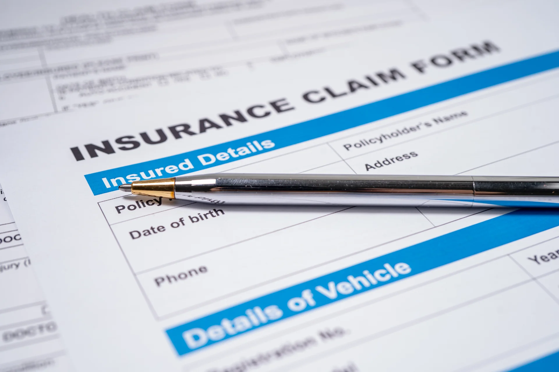 Pip in insurance claim forms