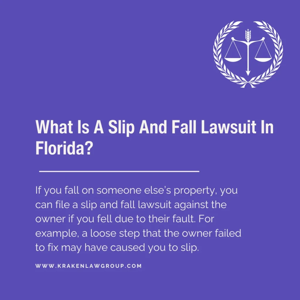 A definition post of what is a slip and fall lawsuit in Florida