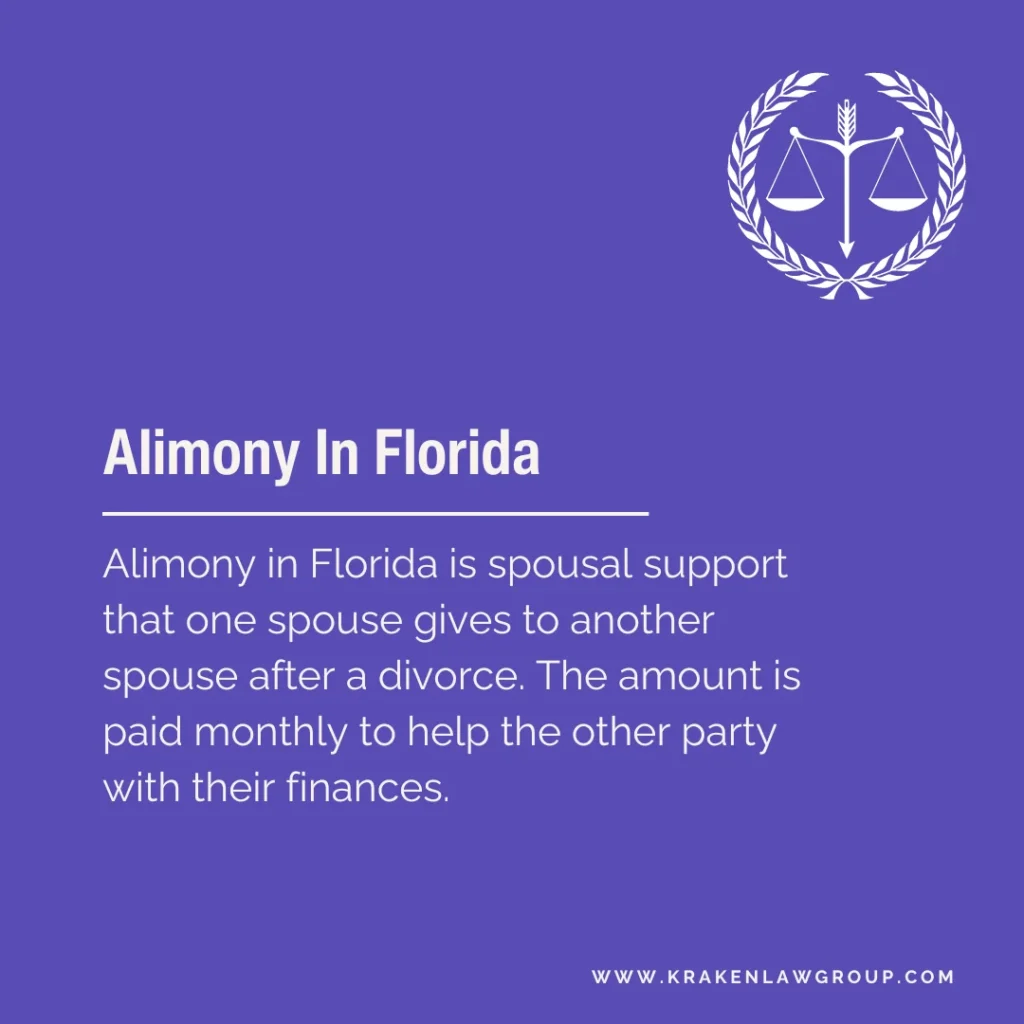 A definition post of what is alimony in Florida