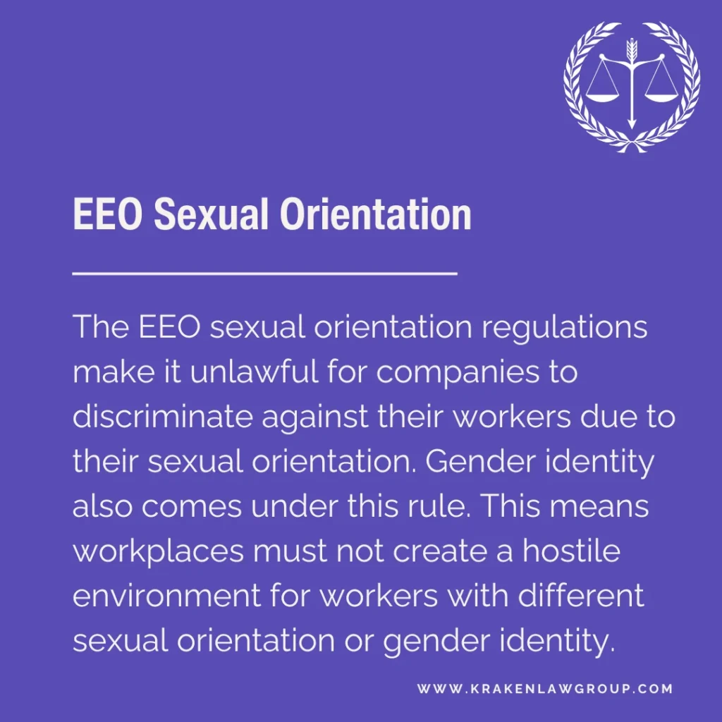An infographic on the explanation of EEO sexual orientation 