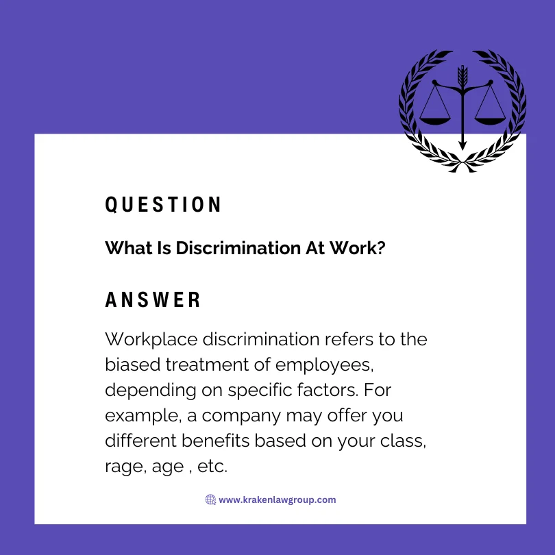 An answer post explaining what is discrimination at work