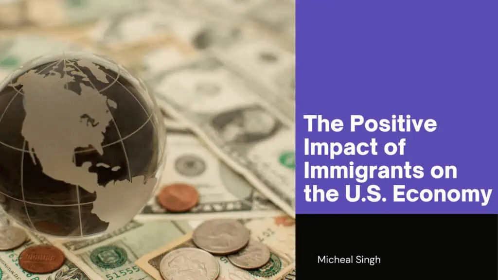 Glass globe on top of U.S. currency representing the global economic contribution of immigrants