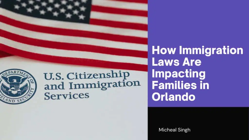 U.S. Citizenship and Immigration Services document with American flag symbolizing immigration laws